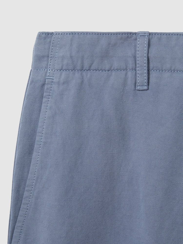 Azul fuerza aérea - Pantalones cortos con cordón interno de mezcla de lino de algodón Ezra de Reiss - Imagen 6 de 6