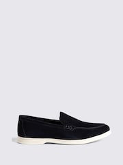 MOSS Blue Lewisham Suede Casual Loafers - Image 1 of 5