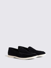 MOSS Blue Lewisham Suede Casual Loafers - Image 2 of 5