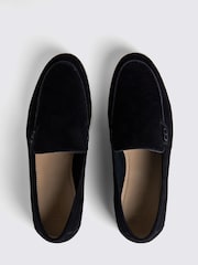 MOSS Blue Lewisham Suede Casual Loafers - Image 3 of 5