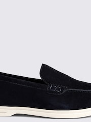 MOSS Blue Lewisham Suede Casual Loafers - Image 4 of 5
