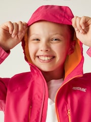 Regatta Light Pink Kids Highton VI Waterproof Jacket - Image 4 of 7