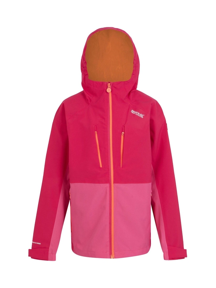 Regatta Light Pink Kids Highton VI Waterproof Jacket - Image 5 of 7