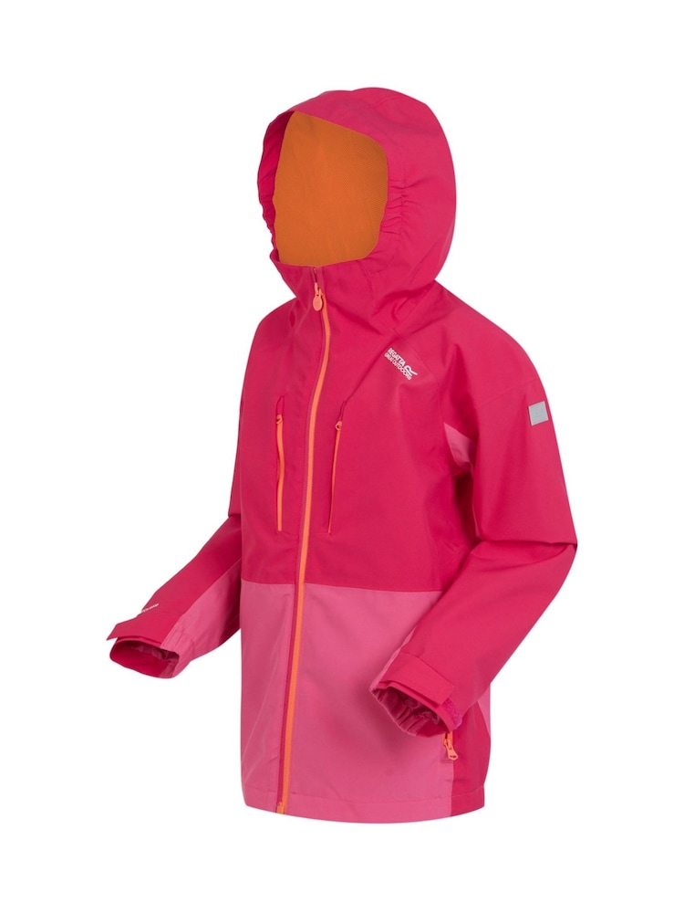 Regatta Light Pink Kids Highton VI Waterproof Jacket - Image 7 of 7