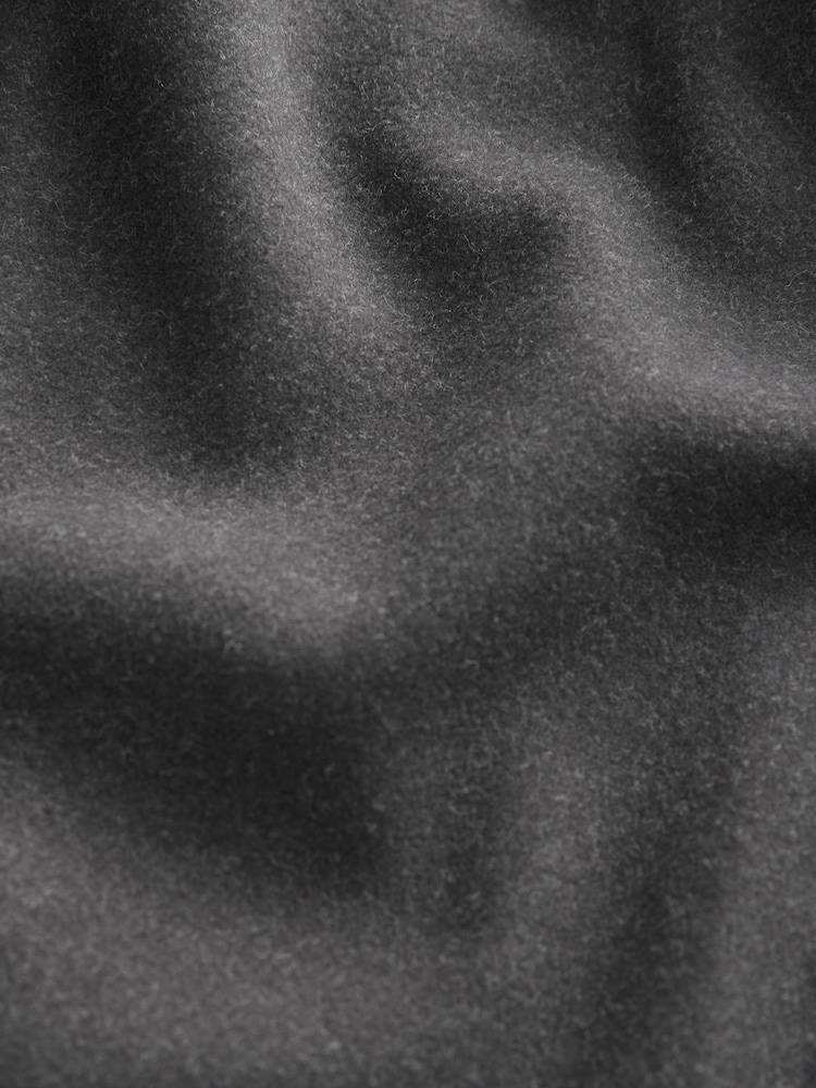 Grey Print Brushed Longline Bomber Jacket - Image 7 of 7 Grey Print Brushed Longline Bomber Jacket - Image 7 of 7