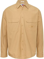 Tommy Jeans Beige 100% Cotton Shirt - Image 1 of 3