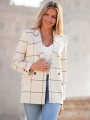 Blazer Sosandar cu carouri dublu - Image 1 of 5