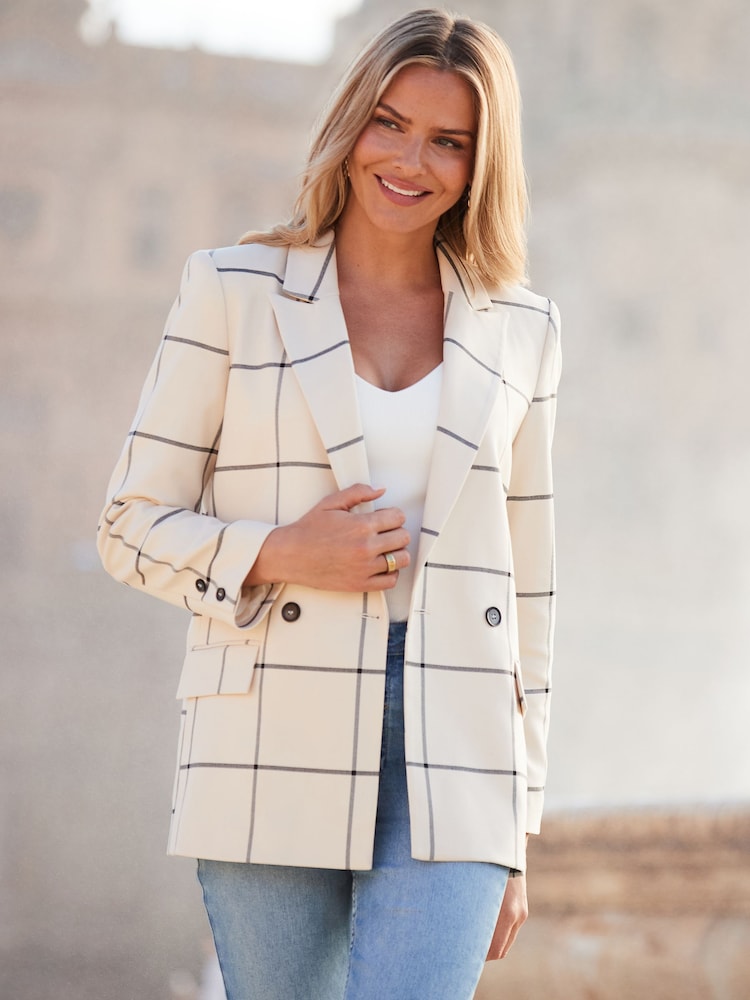 Blazer Sosandar cu carouri dublu - Image 1 of 5