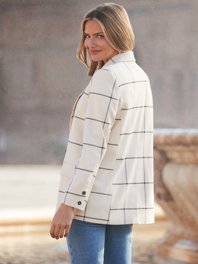 Blazer Sosandar cu carouri dublu - Image 3 of 5