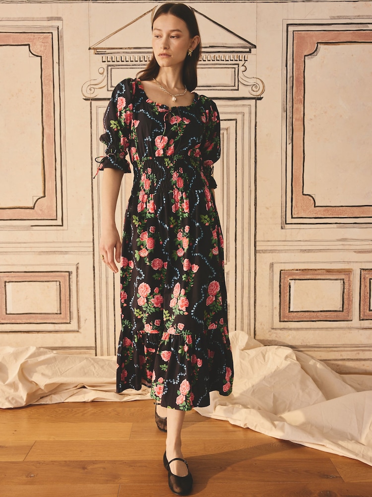 Cath Kidston Rose 100% Cotton Short Sleeve Tea Dress - Image 1 of 8