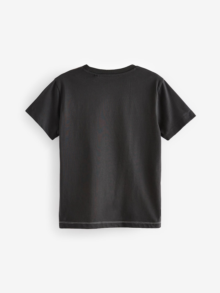 Cool Rudolph Black Short Sleeve Christmas 100% Cotton T-Shirt (3-16yrs) - Image 2 of 4