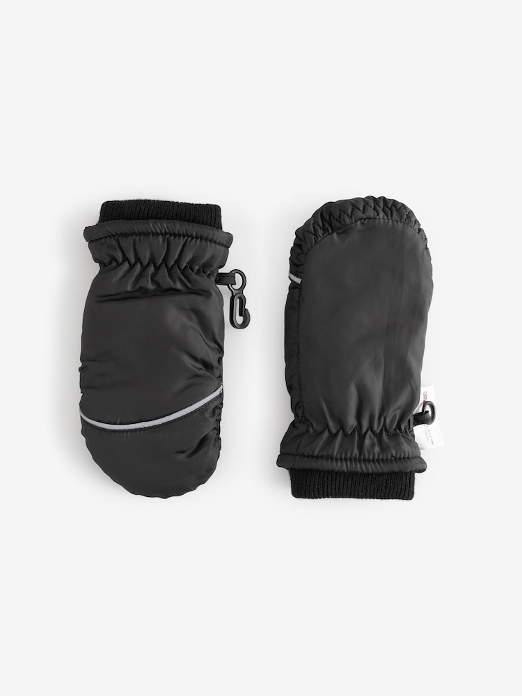 Black Ski Mittens (3mths-6yrs) - Image 1 of 1