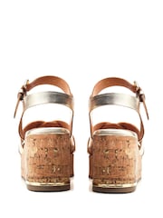 Moda in Pelle Poppiee Woven Two Part Wedge Sandals - Image 3 of 4