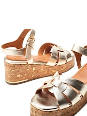 Moda in Pelle Poppiee Woven Two Part Wedge Sandals - Image 4 of 4