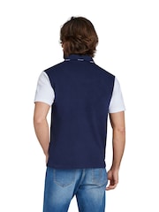 Raging Bull Blue 100% Cotton Short Sleeve Cut & Sew Panel Rugby Shirt - Image 2 of 7