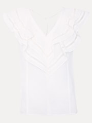 Phase Eight Cream Rosey Ruffle Linen Top - Image 7 of 7