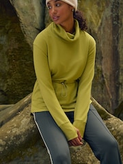 Green Active Cowl Neck Sweat Top - Image 1 of 8