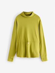 Green Active Cowl Neck Sweat Top - Image 7 of 8