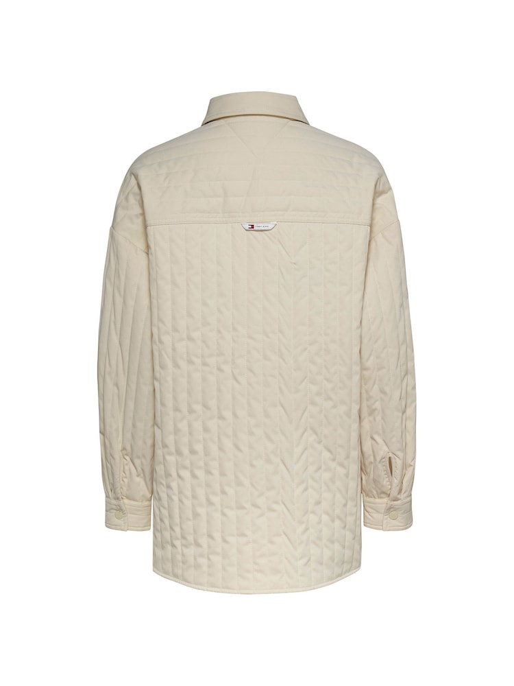 Tommy Jeans Natural Quilted Overshirt - Image 2 of 3 Tommy Jeans Natural Quilted Overshirt - Image 2 of 3