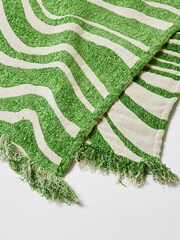 Oliver Bonas Green Kairi Chenille Jacquard Throw - Image 4 of 4