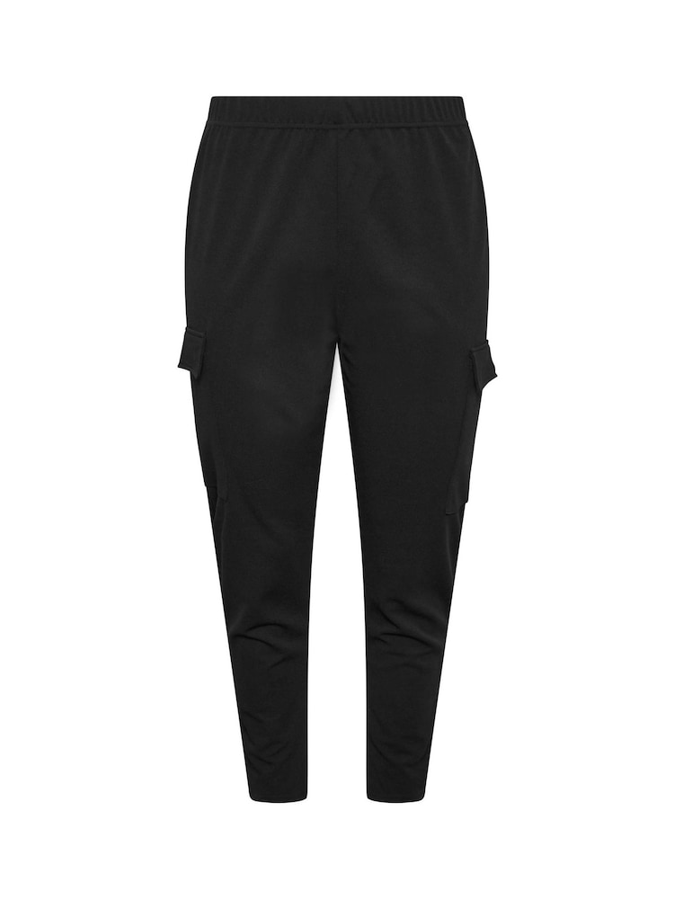 Yours Curve Black Tailored Scuba Pocket Trousers - Image 5 of 6