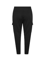 Yours Curve Black Tailored Scuba Pocket Trousers - Image 6 of 6