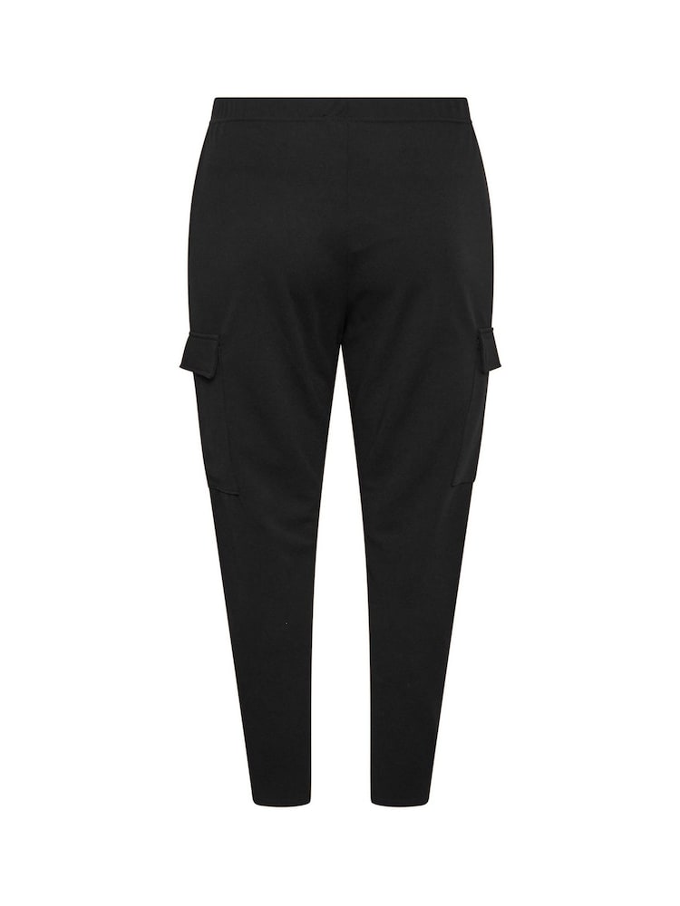 Yours Curve Black Tailored Scuba Pocket Trousers - Image 6 of 6