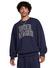 Under Armour Blue Icon Terry Oversized Sweat Top - Image 1 of 3