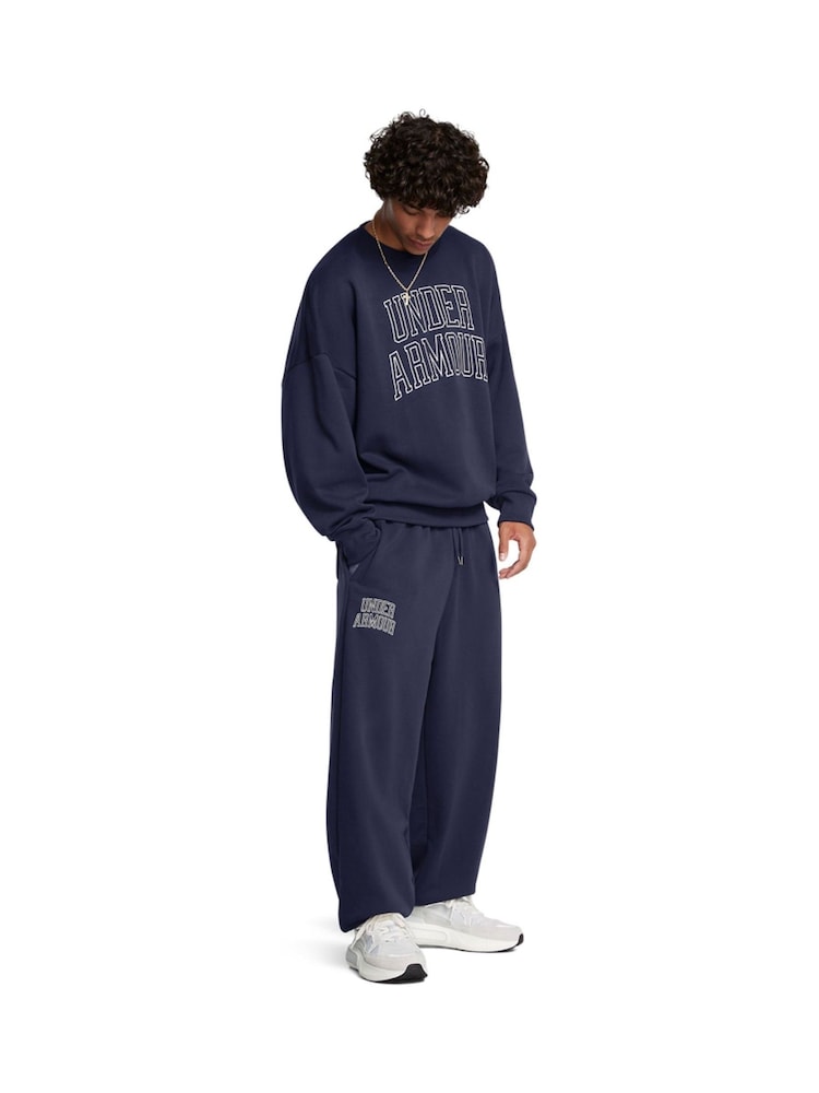 Under Armour Blue Icon Terry Oversized Sweat Top - Image 3 of 3