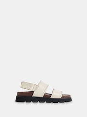 Whistles White Whipstitch Ruben Touch Fasten Sandals - Image 1 of 4