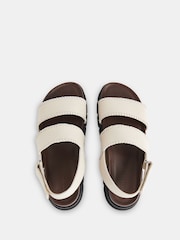 Whistles White Whipstitch Ruben Touch Fasten Sandals - Image 2 of 4