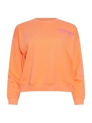 PixieGirl Petite Orange Santa Cruz Slogan Sweatshirt - Image 6 of 6
