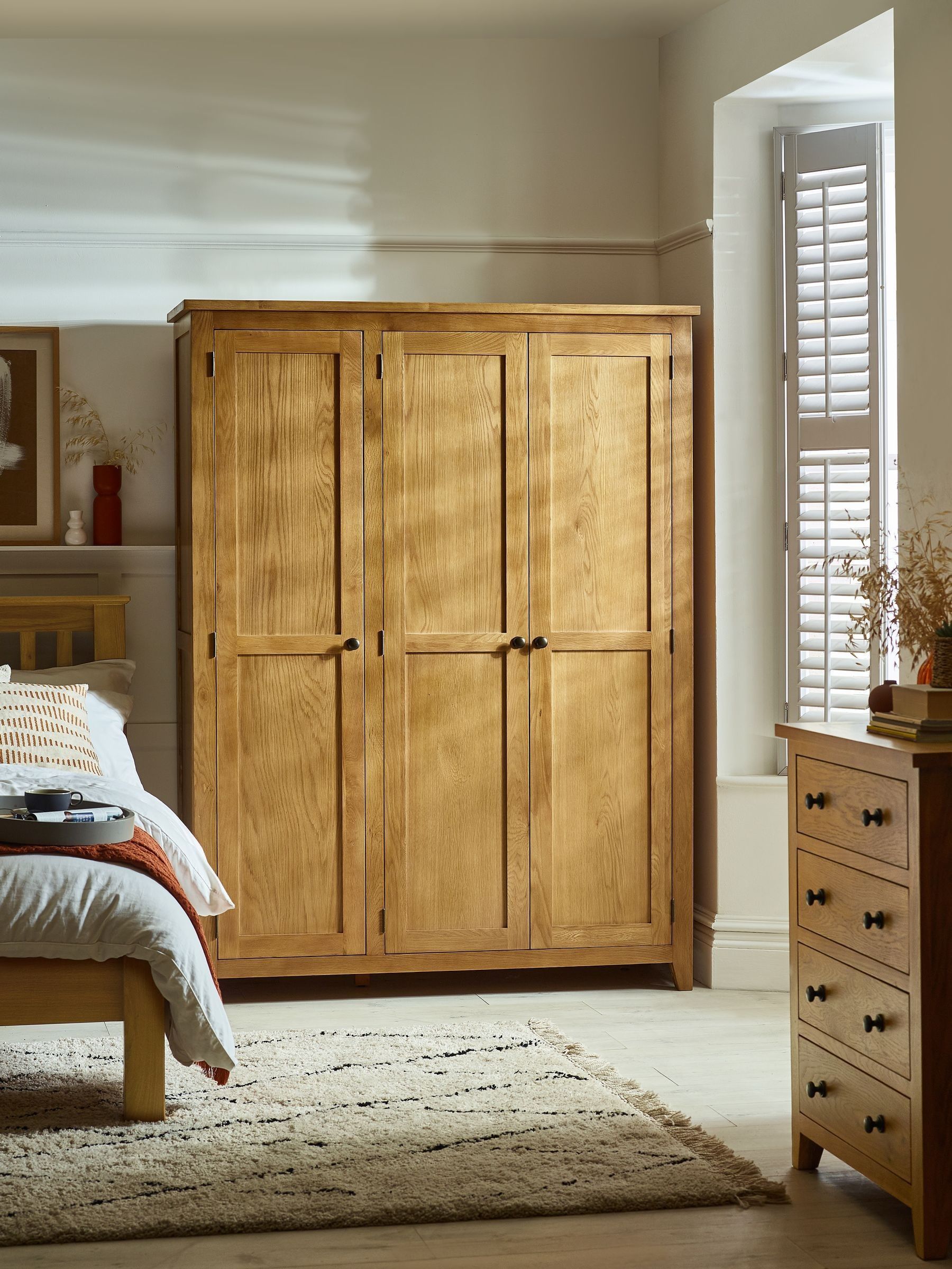 Julian Bowen Unisex Natural Marlborough Door Wardrobe With Shelf In Size 3 - Image 7