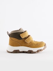Tan Brown Touch Fastening Warm Lined Hiker Boots - Image 2 of 5