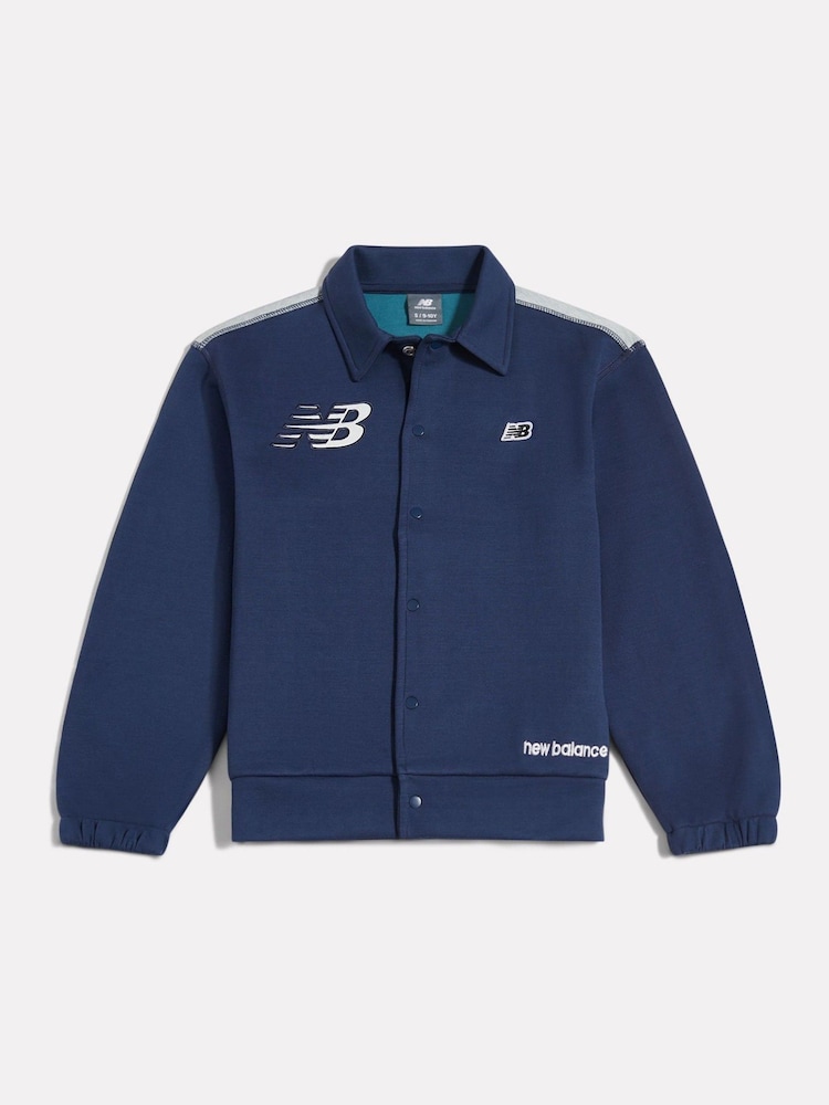 New Balance Blue Premium Bomber Jacket - Image 1 of 5