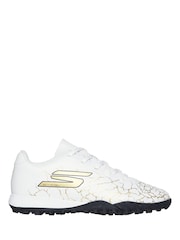 Skechers White White / Gold Younger Kids Artificial Football Boots - Image 1 of 5