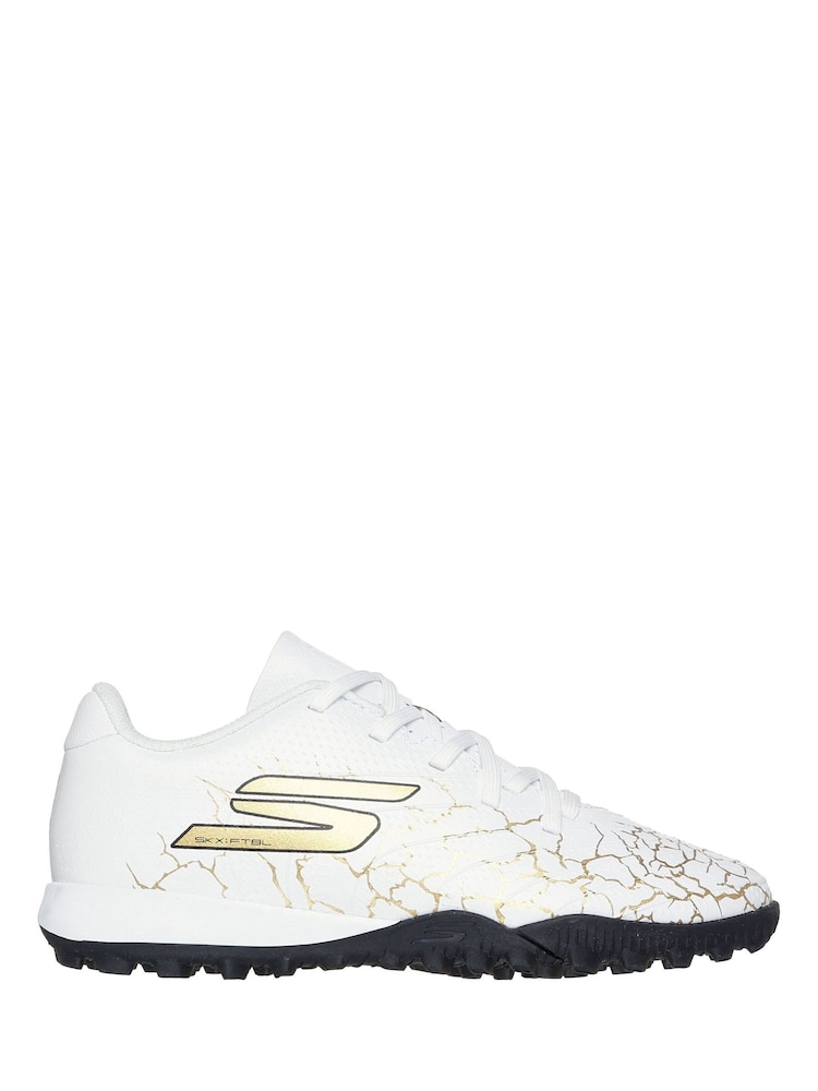 Skechers White White / Gold Younger Kids Artificial Football Boots - Image 1 of 5