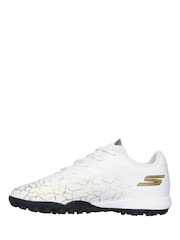 Skechers White White / Gold Younger Kids Artificial Football Boots - Image 3 of 5