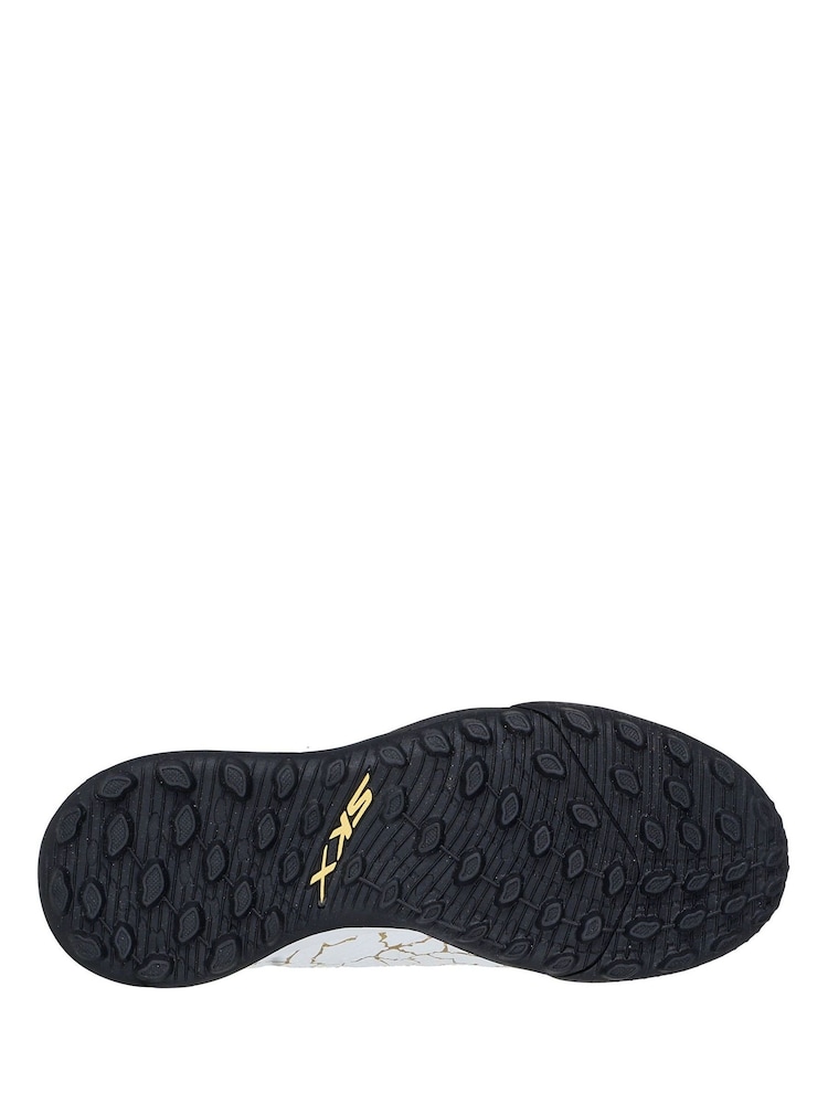 Skechers White / Gold Younger Kids Artificial Football Boots - Image 4 of 5