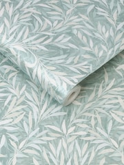Graham & Brown Blue Salix Leaves Breathe Wallpaper Sample - Image 3 of 3