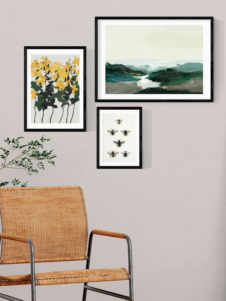 East End Prints Black Countryside Walk Wall Set - Image 1 of 1 East End Prints Black Countryside Walk Wall Set - Image 1 of 1