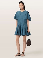 AllSaints Blue Corla Dress - Image 3 of 7