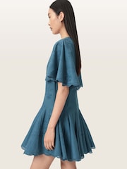 AllSaints Blue Corla Dress - Image 4 of 7