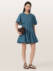 AllSaints Blue Corla Dress - Image 6 of 7
