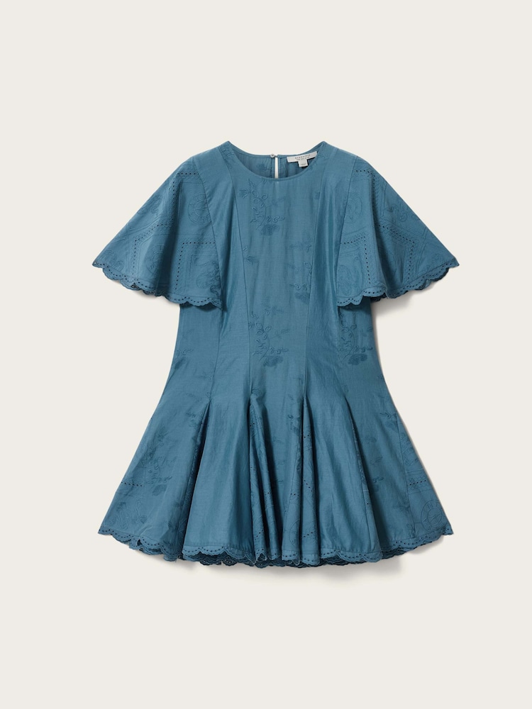AllSaints Blue Corla Dress - Image 7 of 7 AllSaints Blue Corla Dress - Image 7 of 7