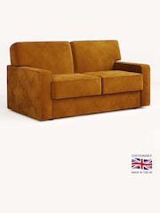Jay-Be Luxe Velvet Saffron Yellow Linea 2 Seater Sofa Bed - Image 2 of 6