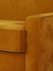 Jay-Be Luxe Velvet Saffron Yellow Linea 2 Seater Sofa Bed - Image 4 of 6