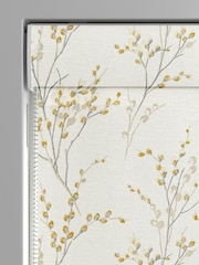 Laura Ashley Ochre Yellow Pussy Willow Made to Measure 100% Cotton Roman Blinds - Image 3 of 6