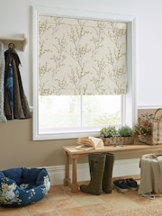 Laura Ashley Ochre Yellow Pussy Willow Made to Measure 100% Cotton Roman Blinds - Image 5 of 6