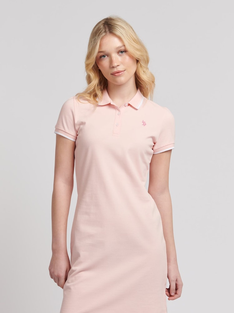 U.S. Polo Assn. Pink Womens Polo Dress - Image 1 of 8